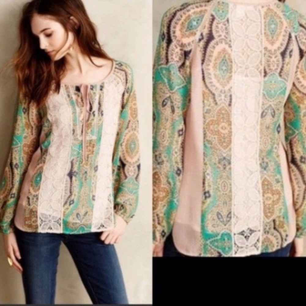 Meadow Rue Giada Peasant blouse from Anthropologie